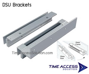 ชุด DSU Brackets ติดตั้งกลอนแม่เหล็กไฟฟ้ากับประตูกระจกบานเปลือย