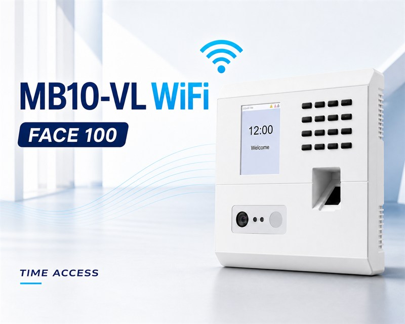 MB10-VL WiFi เครื่องสแกนใบหน้า/นิ้วมือ แจ้งเตือนมือถือ