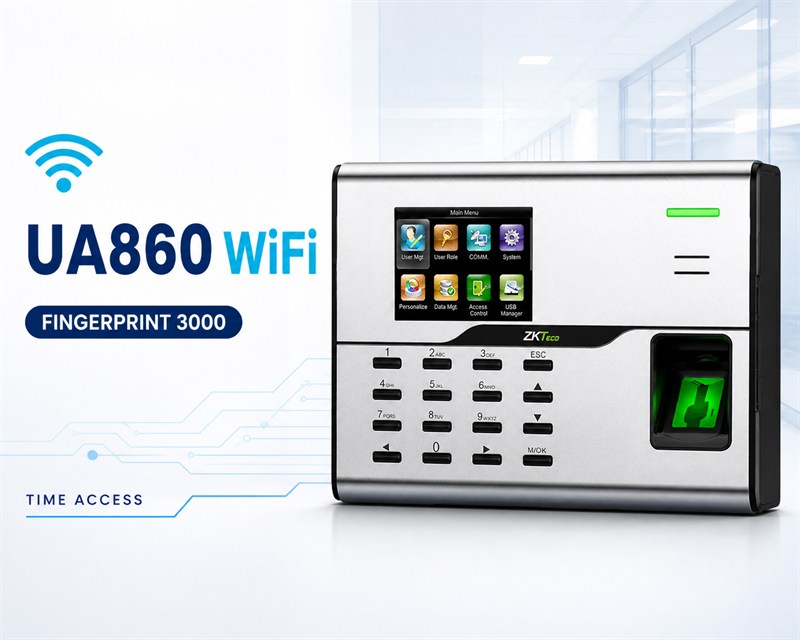 UA860 เครื่องสแกนลายนิ้วมือมี WiFi พร้อมระบบ Notify เข้ามือถือ